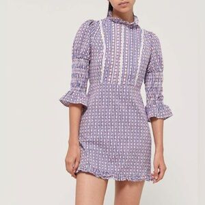 Laura Ashley x Urban Outfitters Missy Mock Neck Mini-dress - small